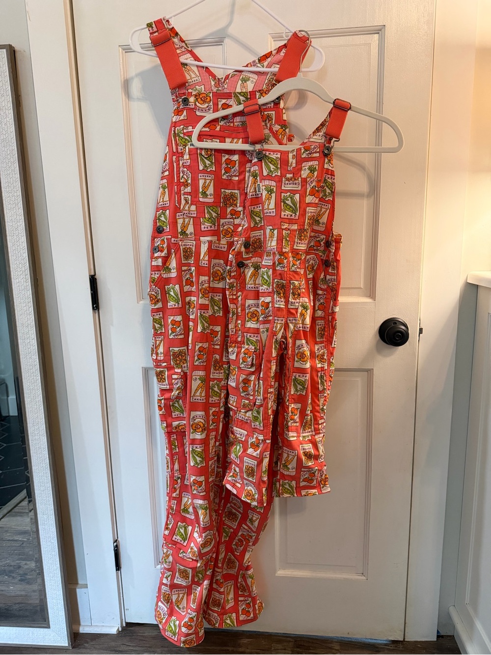 Mom and Me seed packet garden overalls